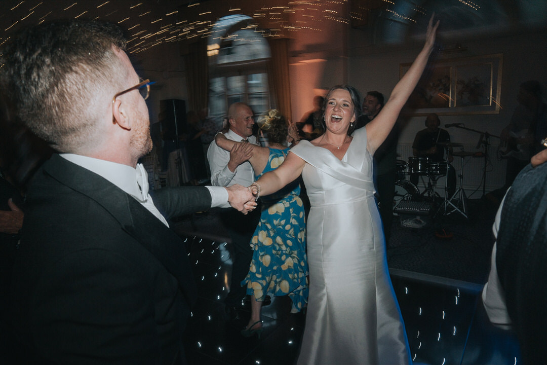The bride and groom dance at Balbirnie house hotel