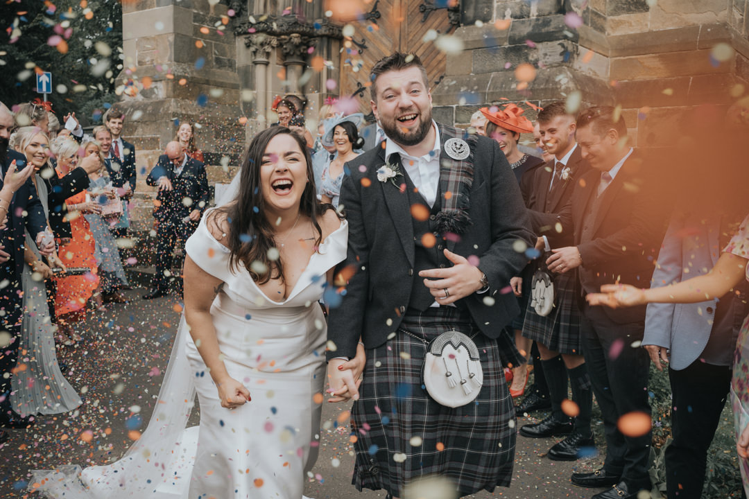 Wedding Confetti Throw at Cottiers in Glasgow